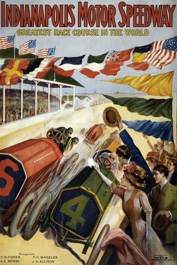 Indianapolis Motor Speedway Vintage Style Racing Jigsaw Puzzle