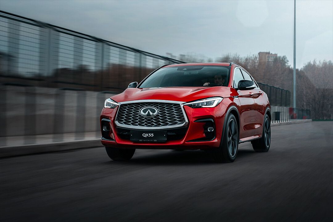 Infiniti Qx55 Awd Red Passenger Car Art Home Decor Poster