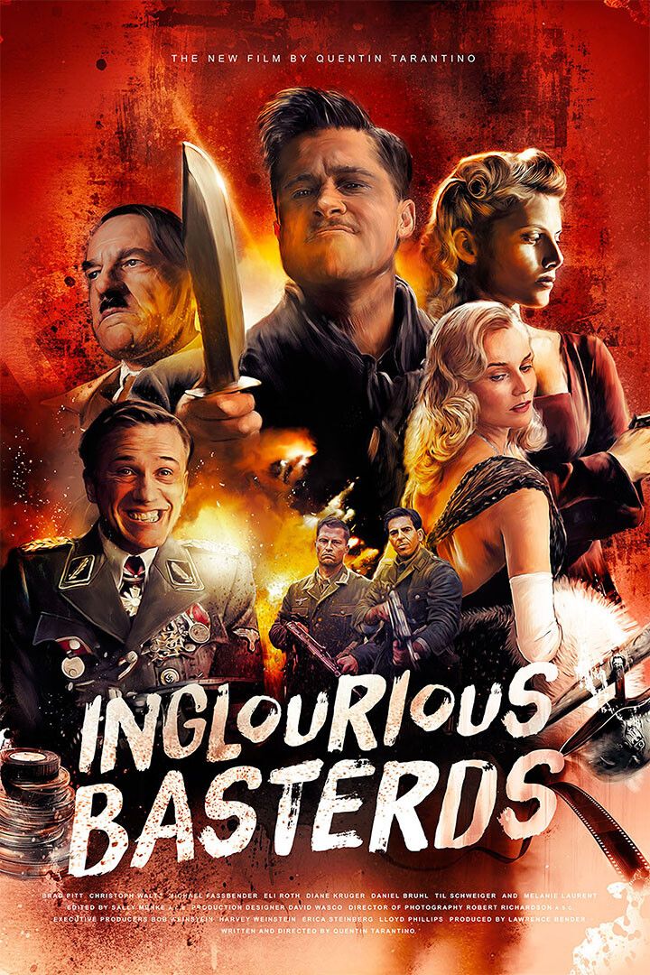 Inglorious Basterds Movie Action Drama War Print Wall Art Home Poster