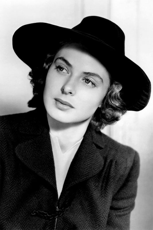 Ingrid Bergman Film Actor Black White Vintage Wall Art Home Decor Poster