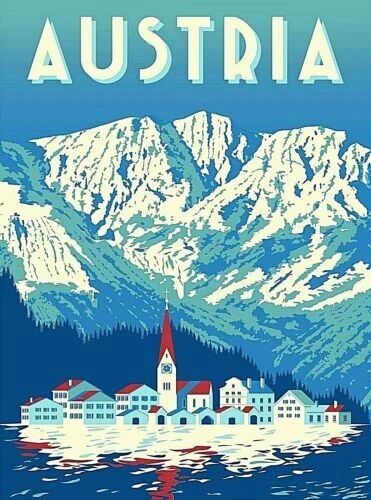 Innsbruck Austria Europe Retro Travel Ad Wall Art Poster Picture Print