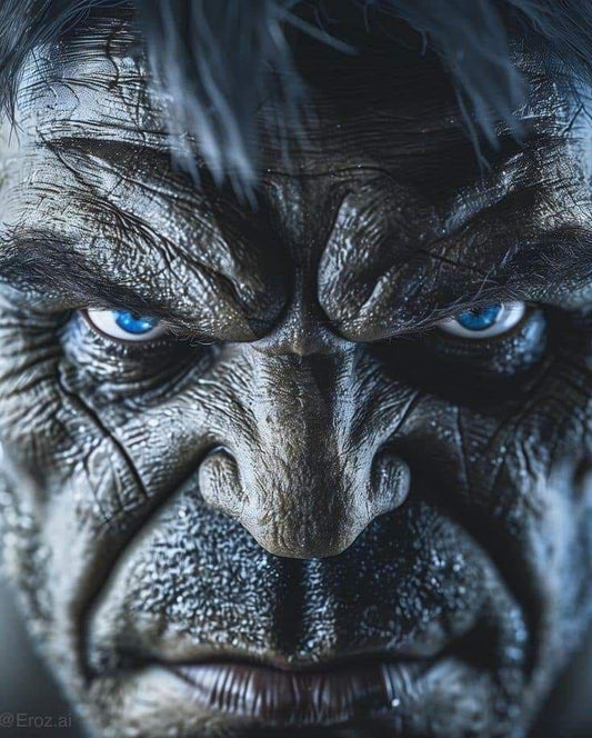 Intense Character Portrait Print Poster