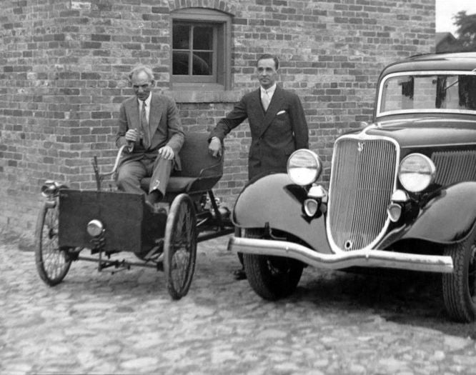 Inventor Ford Motor Company Henry And Edsel Ford Glossy Keychain Model T Print
