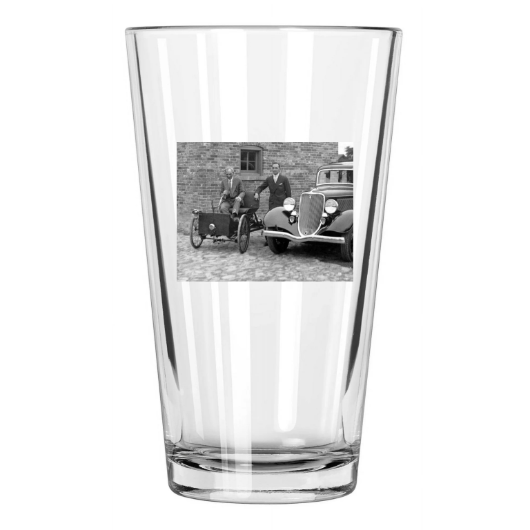 Inventor Ford Motor Company Henry And Edsel Ford Model T Pint Beer Glass