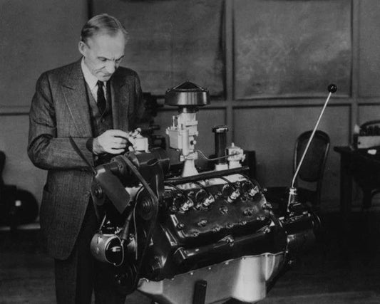 Inventor Ford Motors Henry Ford Glossy Magnets Model V8 Engine Magnet