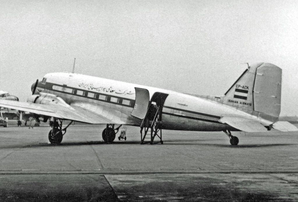 Iranian National Airways Dc 3 1954 Vintage Retro Aviation Picture Magnet
