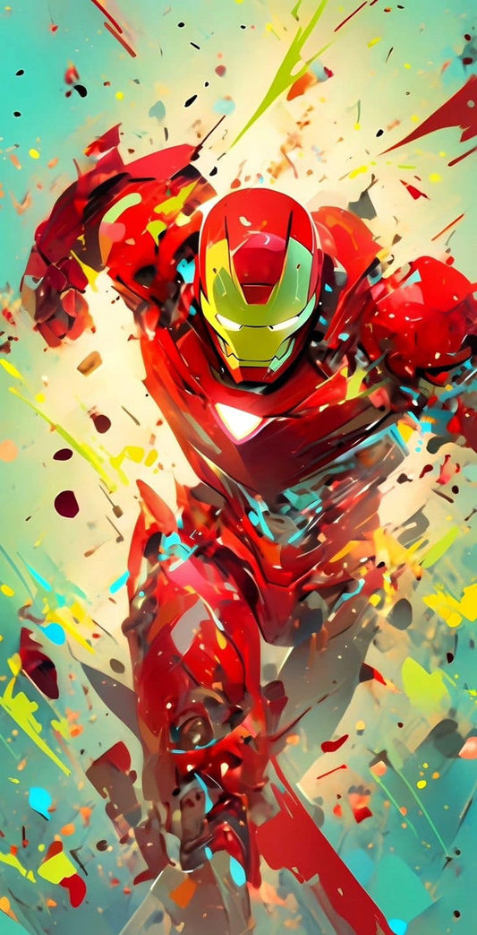 Iron Man Action Explosion Art Print Poster