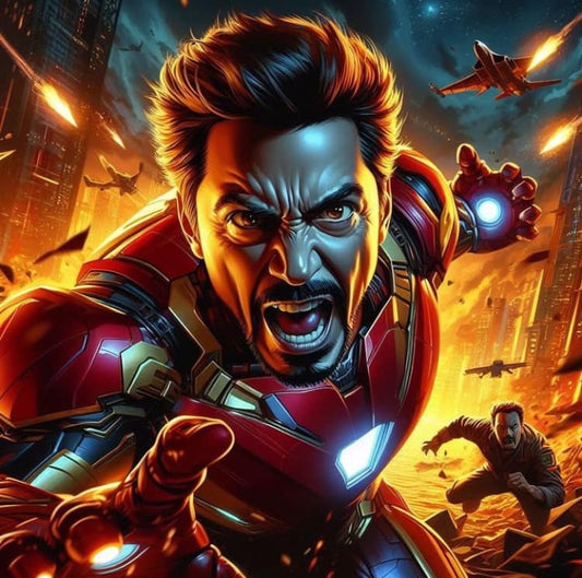 Iron Man Action Scene (5) Print Poster
