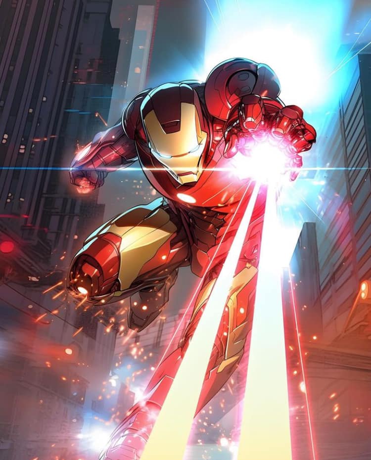 Iron Man Action Shot Print Poster
