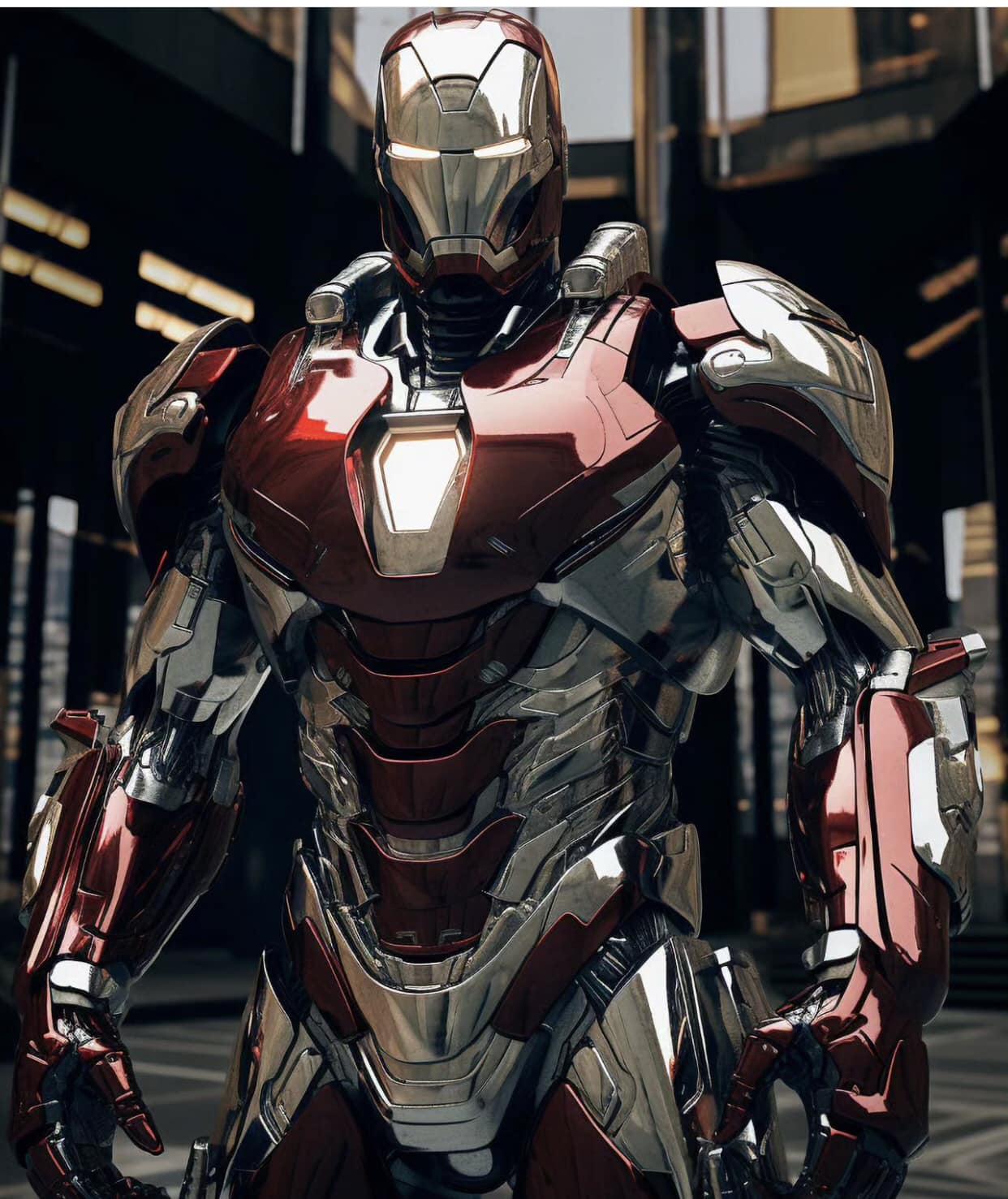 Iron Man Armored Portrait Print Poster