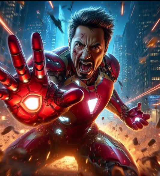 Iron Man Battle Scene (2) Print Poster