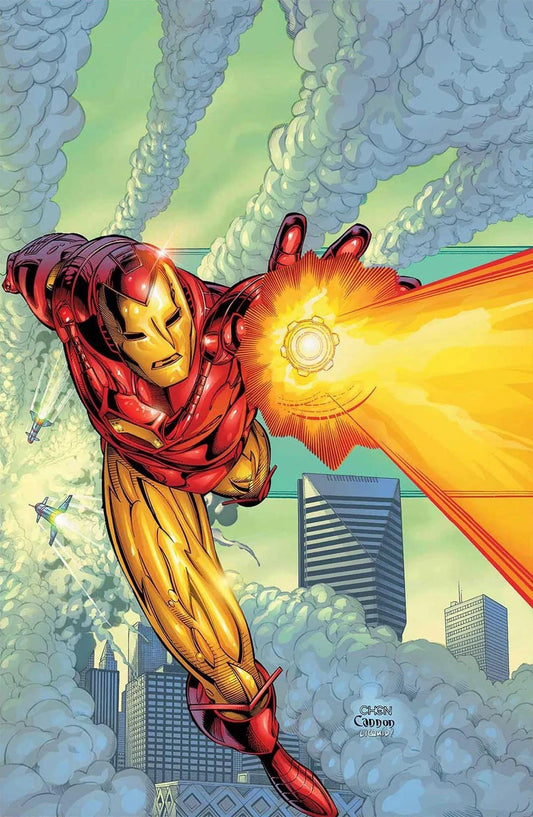 Iron Man Flying Action Scene Print Poster
