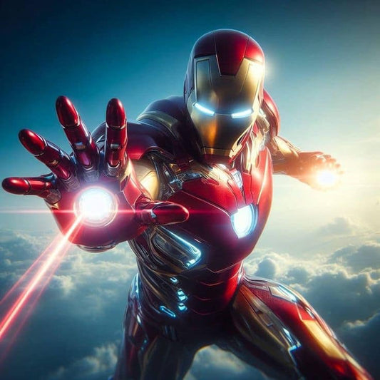 Iron Man Flying Action Shot Print Poster