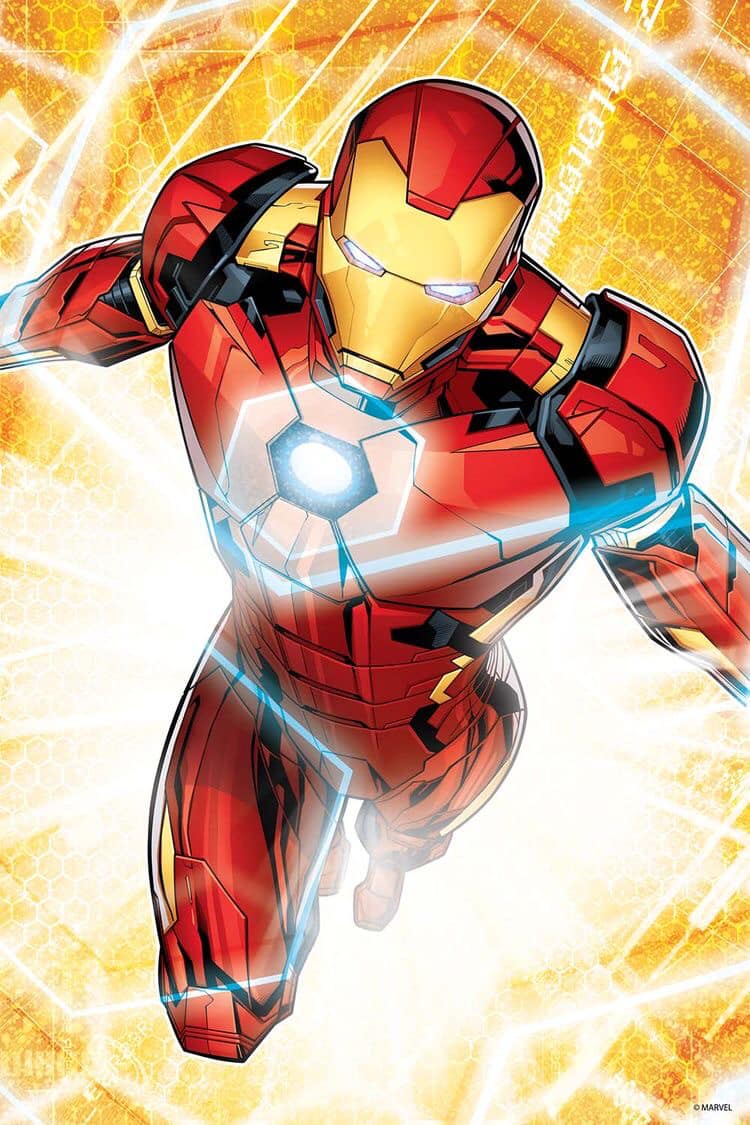Iron Man Flying Illustration (2) Print Poster