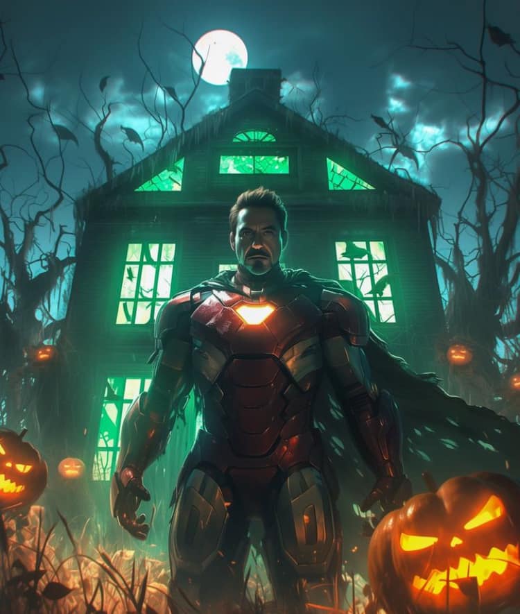 Iron Man Halloween Theme Print Poster