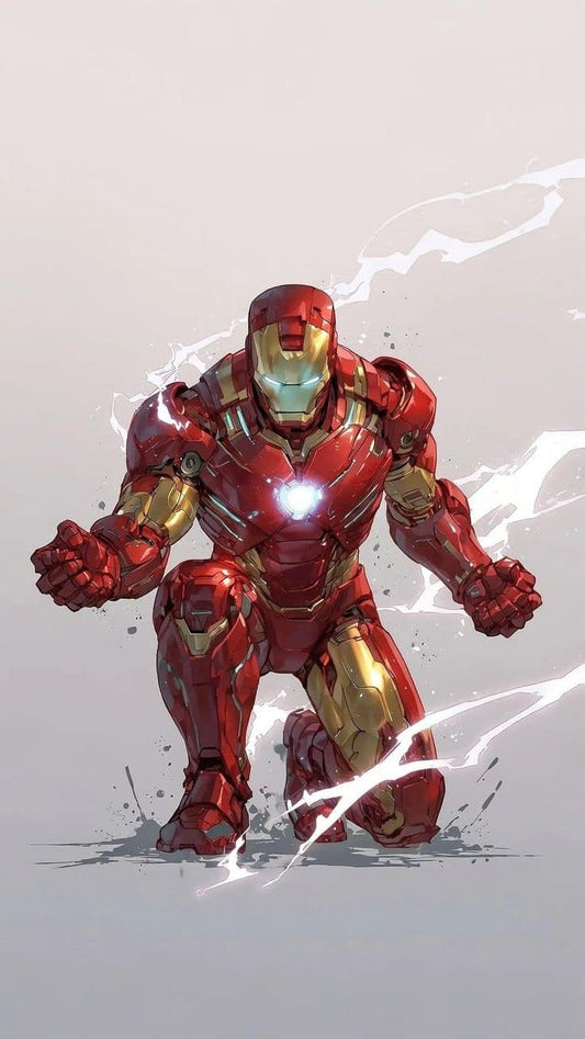 Iron Man Kneeling Heroic Art Print Poster