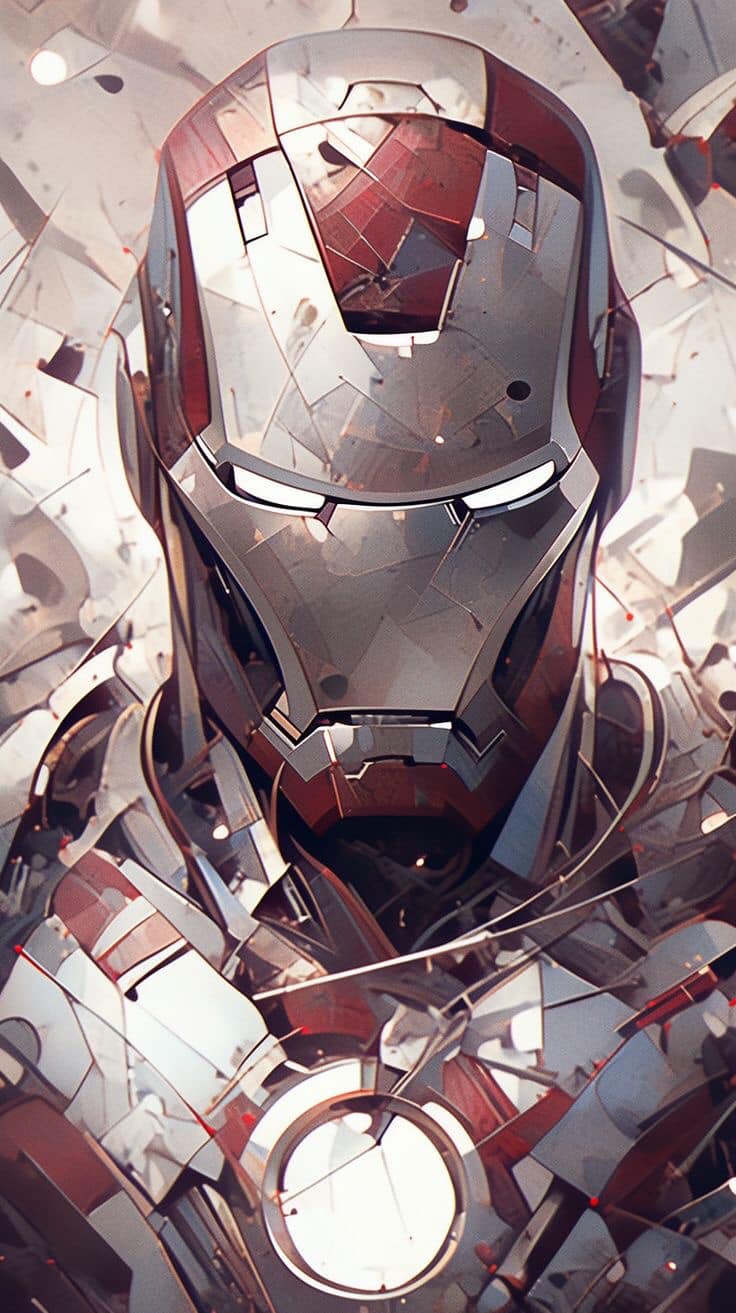 Iron Man Portrait Abstract Jigsaw Puzzle
