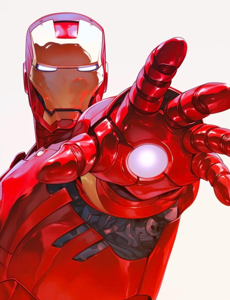Iron Man Portrait Action Pose Print Poster