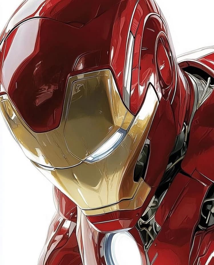 Iron Man Portrait Closeup Print Poster