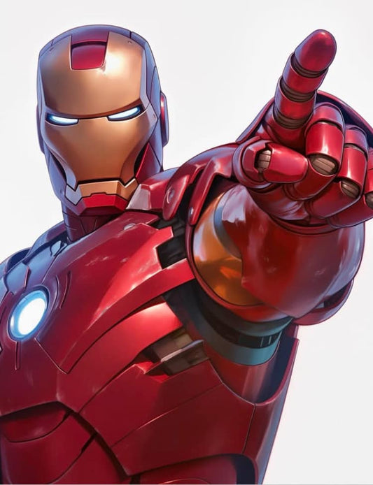 Iron Man Portrait Pointing Print Poster