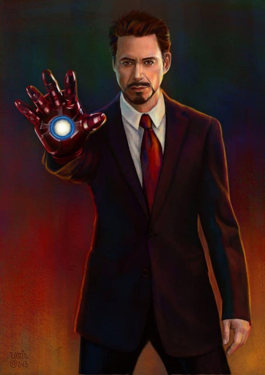 Iron Man Portrait Suit Robert Downey Jr Print Poster