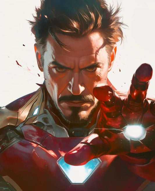 Iron Man Portrait (10) Print Poster