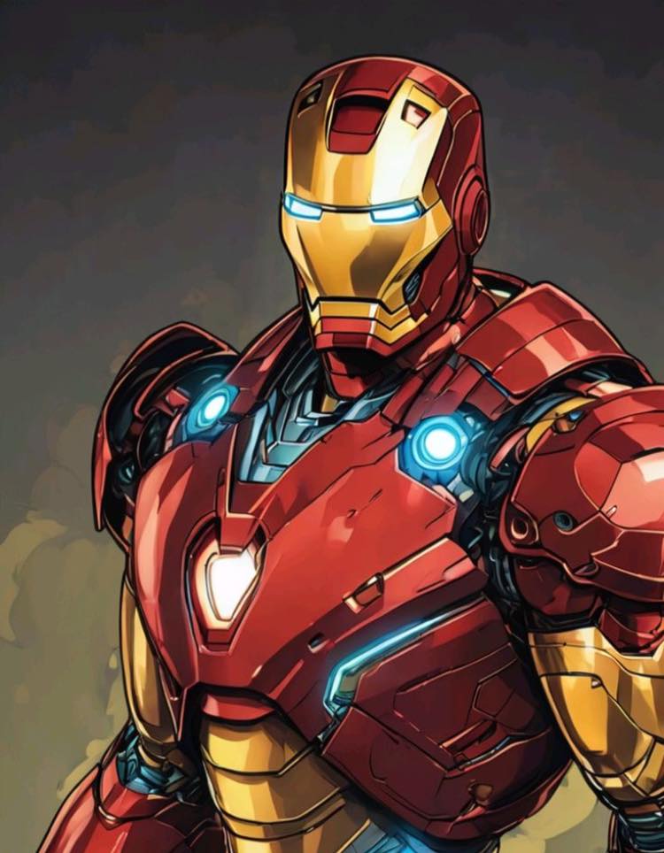 Iron Man Portrait (3) Print Poster