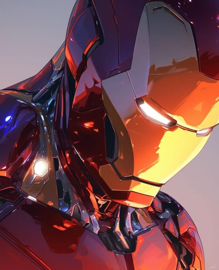 Iron Man Portrait (4) Print Poster