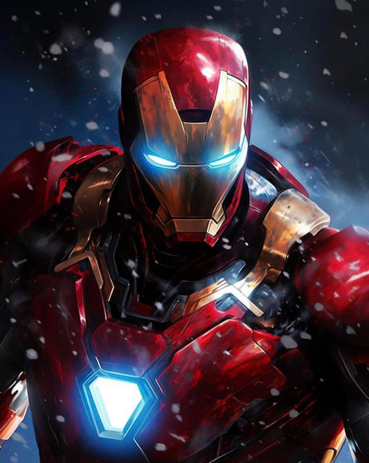 Iron Man Snow Closeup Print Poster