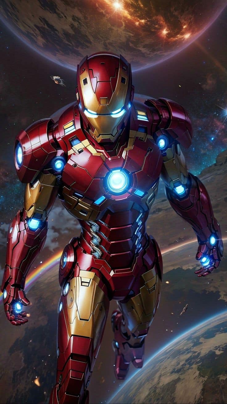 Iron Man Space Art Print Poster