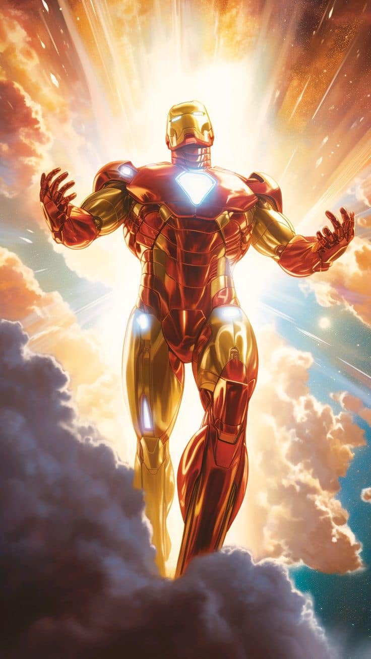 Iron Man Superhero Illustration Print Poster