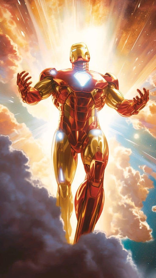 Iron Man Superhero Illustration Print Poster