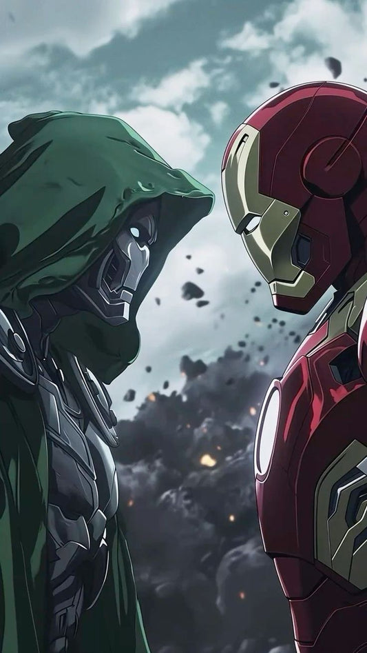 Iron Man Vs Doom Showdown Print Poster