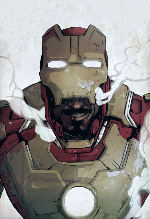 Iron Man Damaged Armor 5319 Print Poster