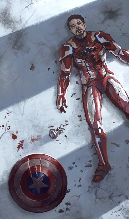 Iron Man Defeat Scene 4753 Print Poster