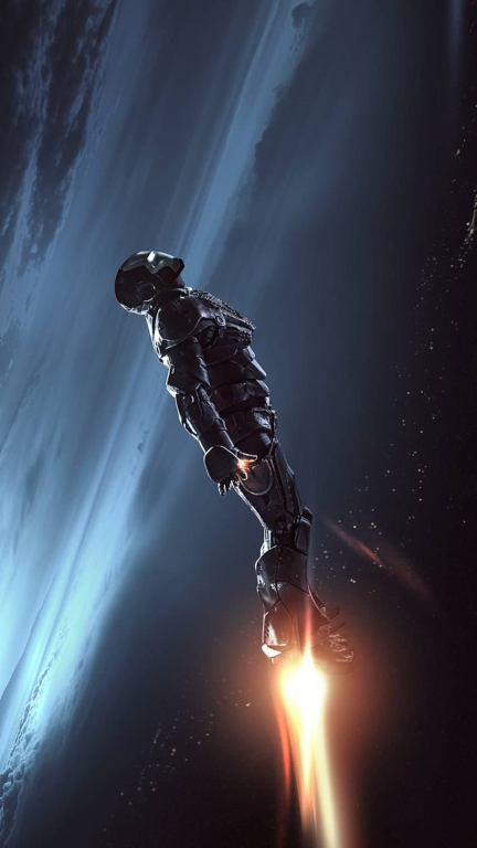 Iron Man Fly Space 3021 Print Poster