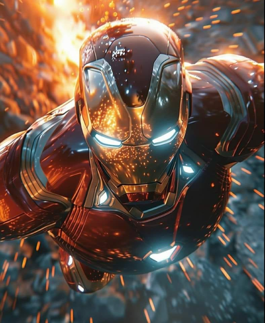 Iron Man Flying Action 8475 Print Poster