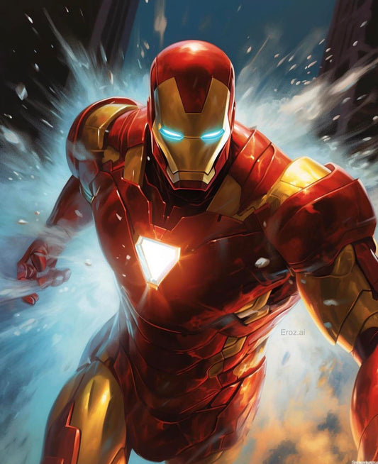 Ironman Action Print Poster