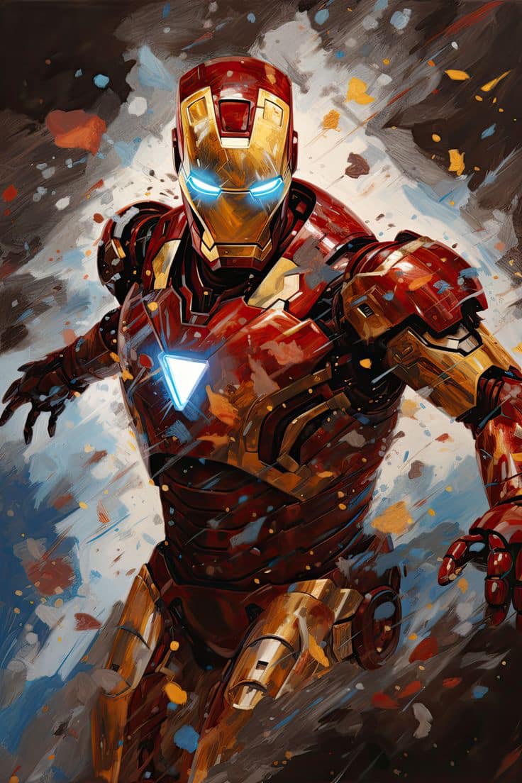 Ironman Action Portrait (2) Print Poster