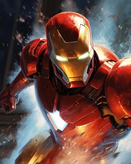 Ironman Action Pose Print Poster