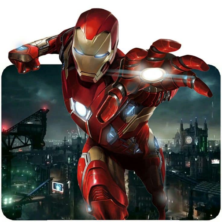 Ironman Action Scene Print Poster