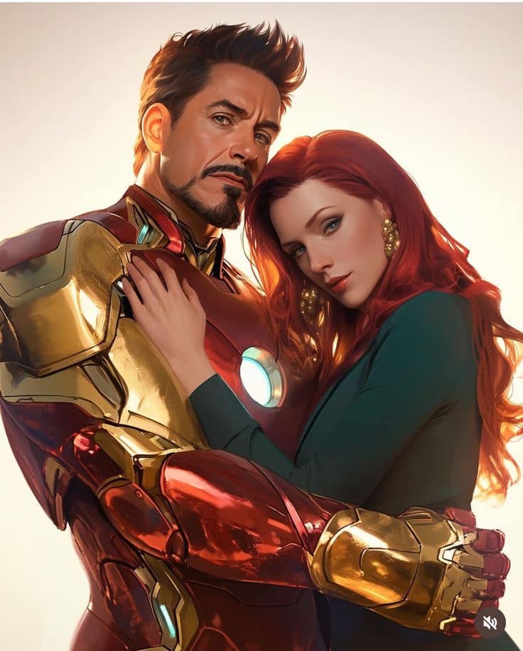 Ironman And Redhead Portrait Print Poster