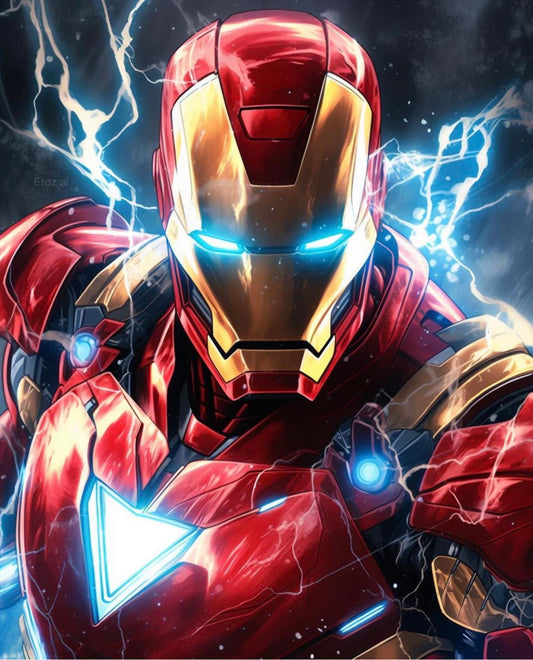 Ironman Artwork Energy Background Print Poster