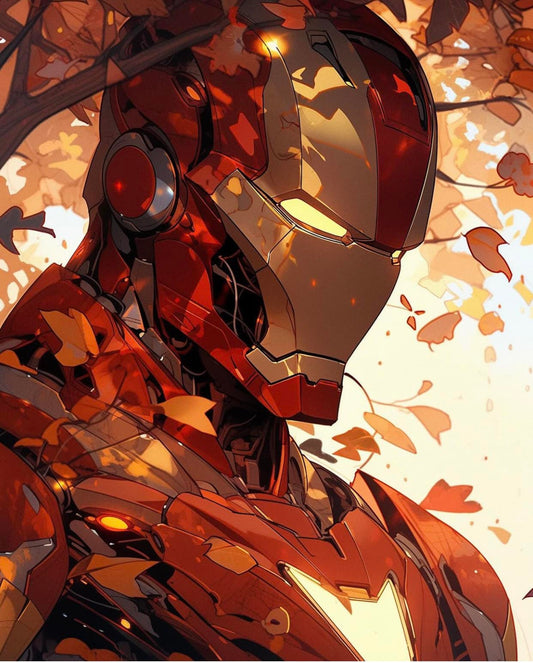 Ironman Autumn Leaves Print Poster