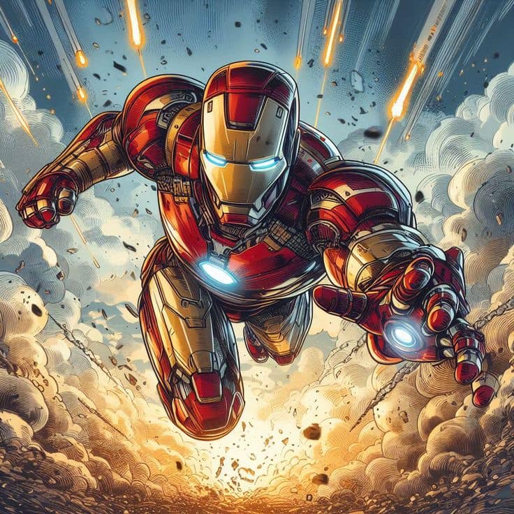 Ironman Flying Action Jigsaw Puzzle