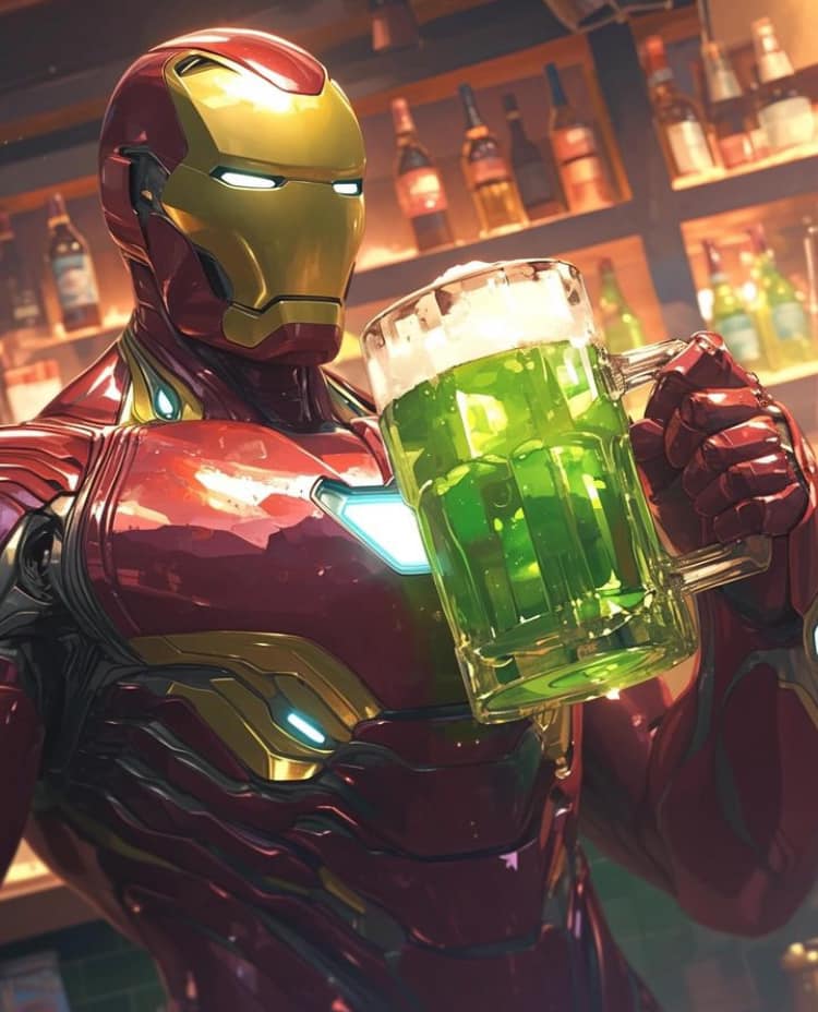 Ironman Green Beer Bar Print Poster