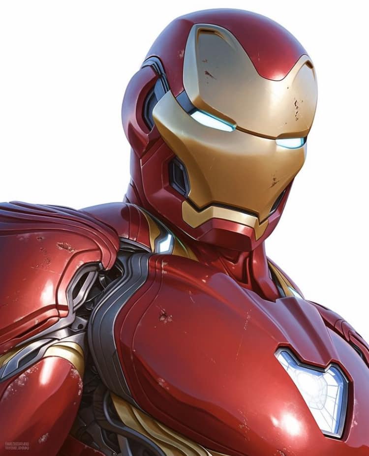 Ironman Portrait Detailed Print Poster