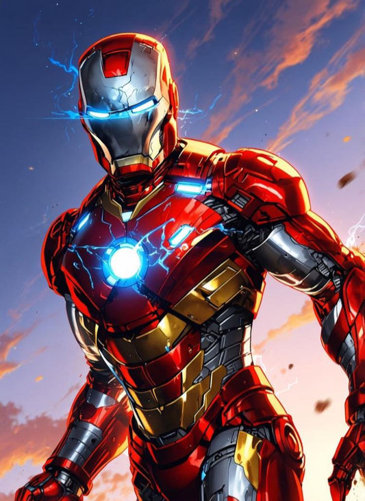 Ironman Portrait Dynamic Scene Print Poster