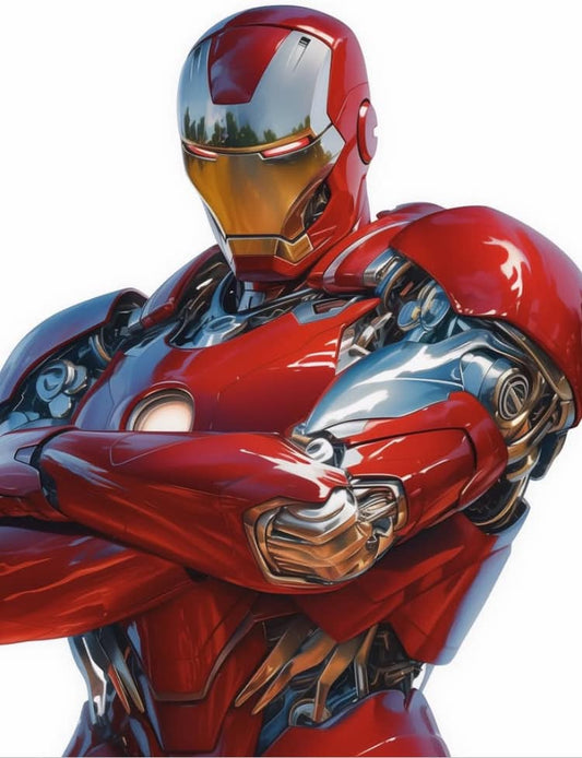 Ironman Portrait Red Armor (2) Print Poster