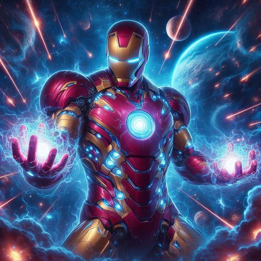 Ironman Space Action Print Poster